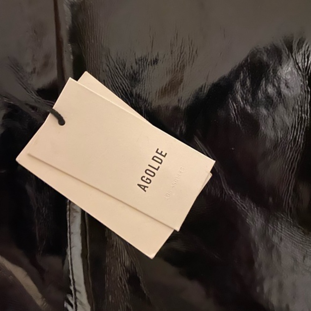 NWT Agolde Leather Black Pants - Picture 4 of 7